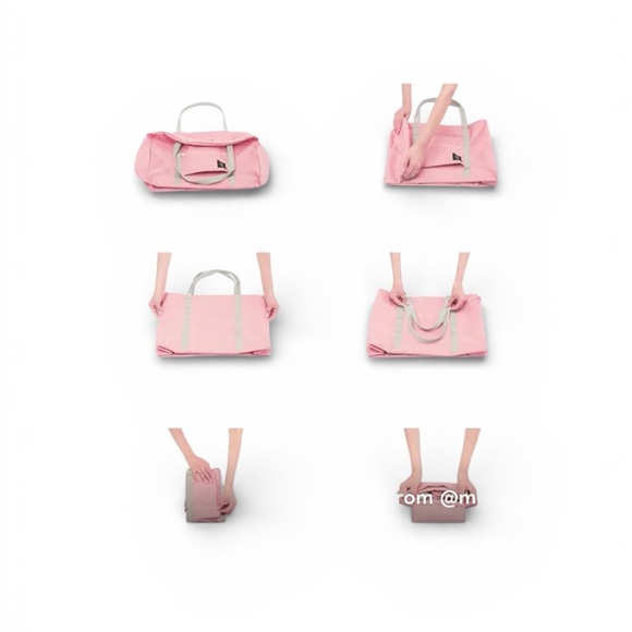 NEW Pink Travel Bag, Portable, Lightweight, Large Storage Capacity NWT Folds up - Picture 6 of 8